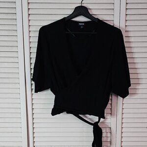 Torrid Black Wrap Top